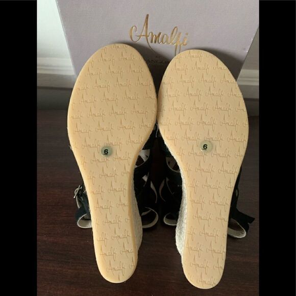 Amalfi by Rangoni Luca soft suede leather espadrille wedge sandal size 6 new - Picture 7 of 10